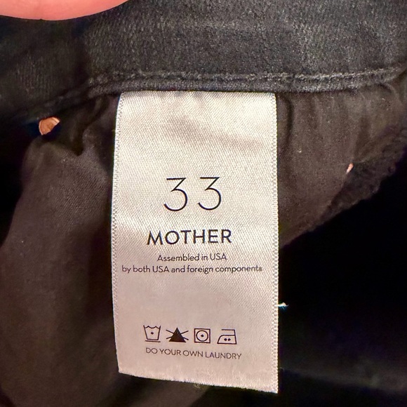 MOTHER Women's Black Jeans, size 33 - Picture 4 of 7